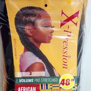 New X-pression Volume Pre-Stretched 48" Braid Hair African Collection #2